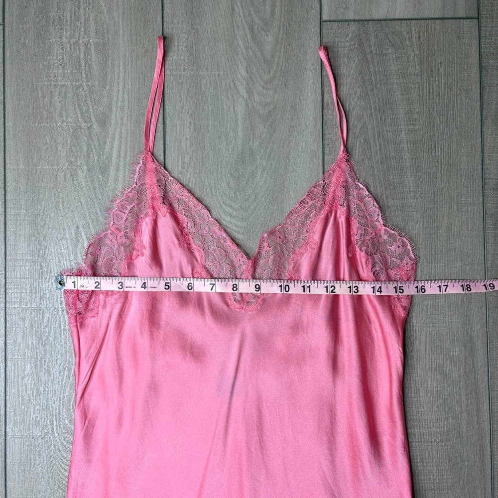 Cosabella X Journelle Charlotte Short Slip 100% Silk Lace Trim Pink Size Small - Picture 3 of 8